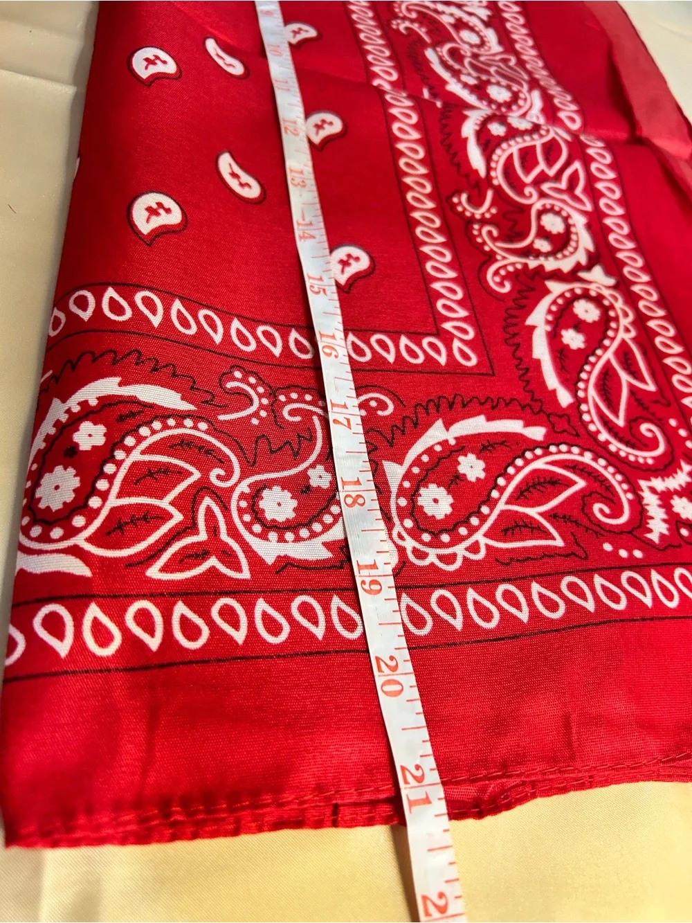 Red Paisley Bandana Scarf